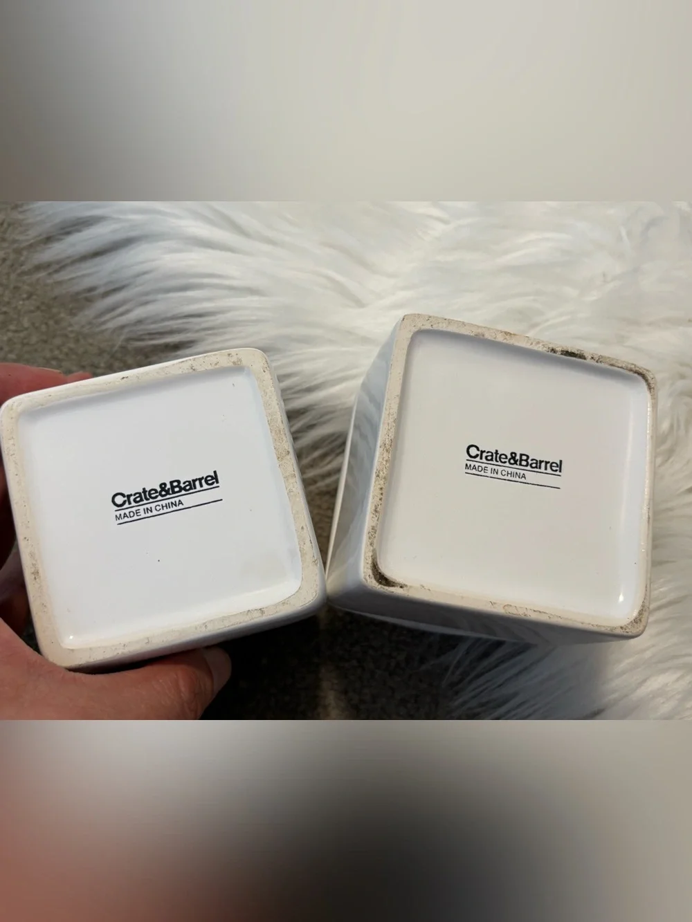 Crate & Barrel ceramic cream and sugar set ☕️